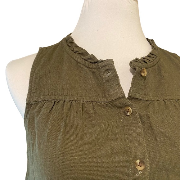 NWT Sonoma Linen Blend Sleeveless Top - Picture 2 of 8